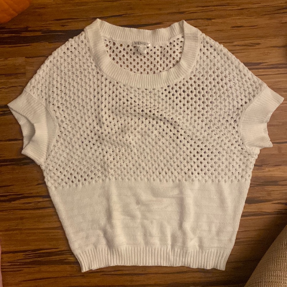 NEW! Venus Knit Sweater/Cover Up, Size S, White
